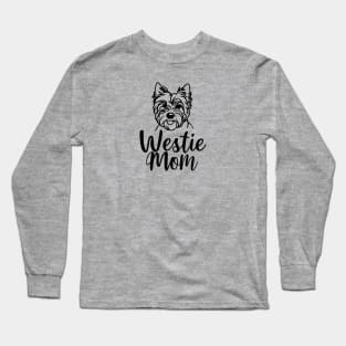 Westie Mom Line Art Long Sleeve T-Shirt